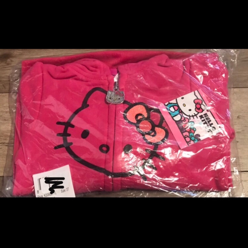 Hello Kitty Zip Up Girls Hoodie - Picture 4 of 5